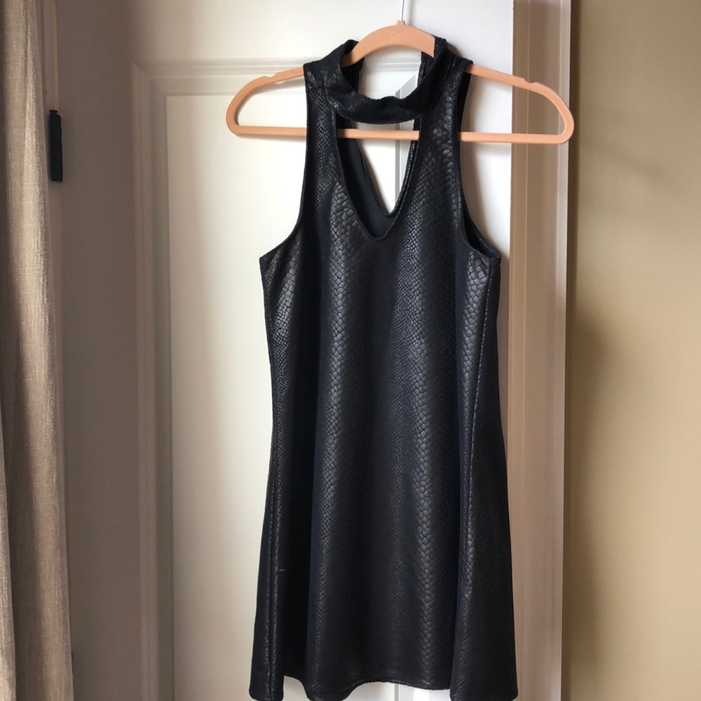 Faux Leather croc dress